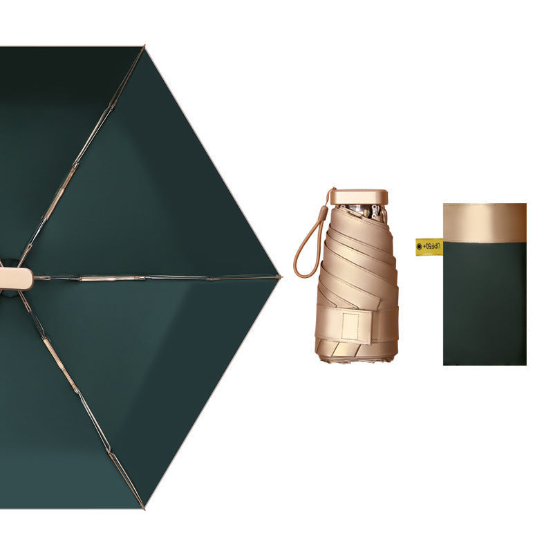 Ladies elegant and practical foldable umbrella with integrated water bottle Kalsten