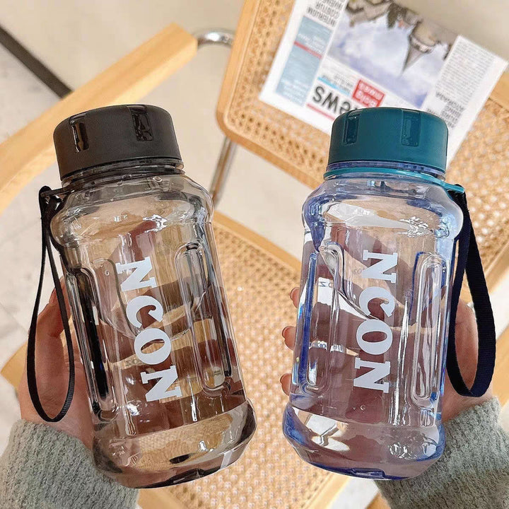 Women Transparent Drinking Bottle with Practical Carrying Handle Kalsten
