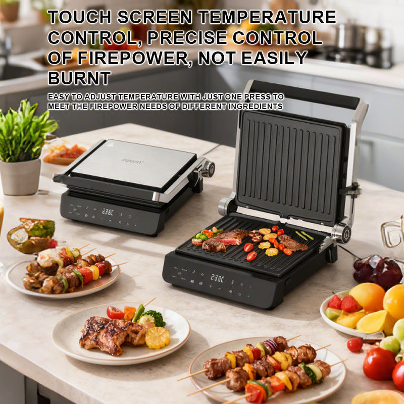 Electric Grill Maker with Non-Stick Plates and Adjustable Temperature Control Kalsten