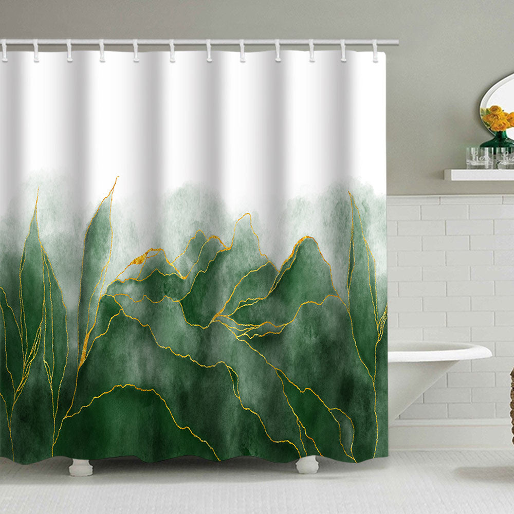 Artistic Marble Print Shower Curtain Kalsten