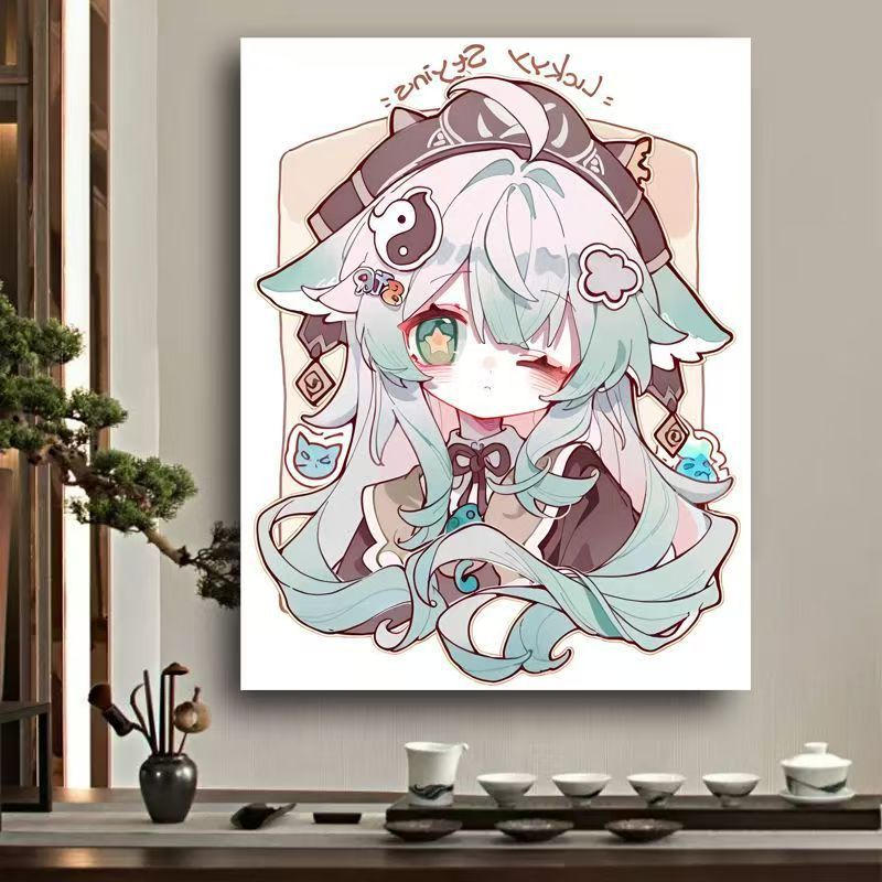 Whimsical Anime Character Canvas Art Kalsten