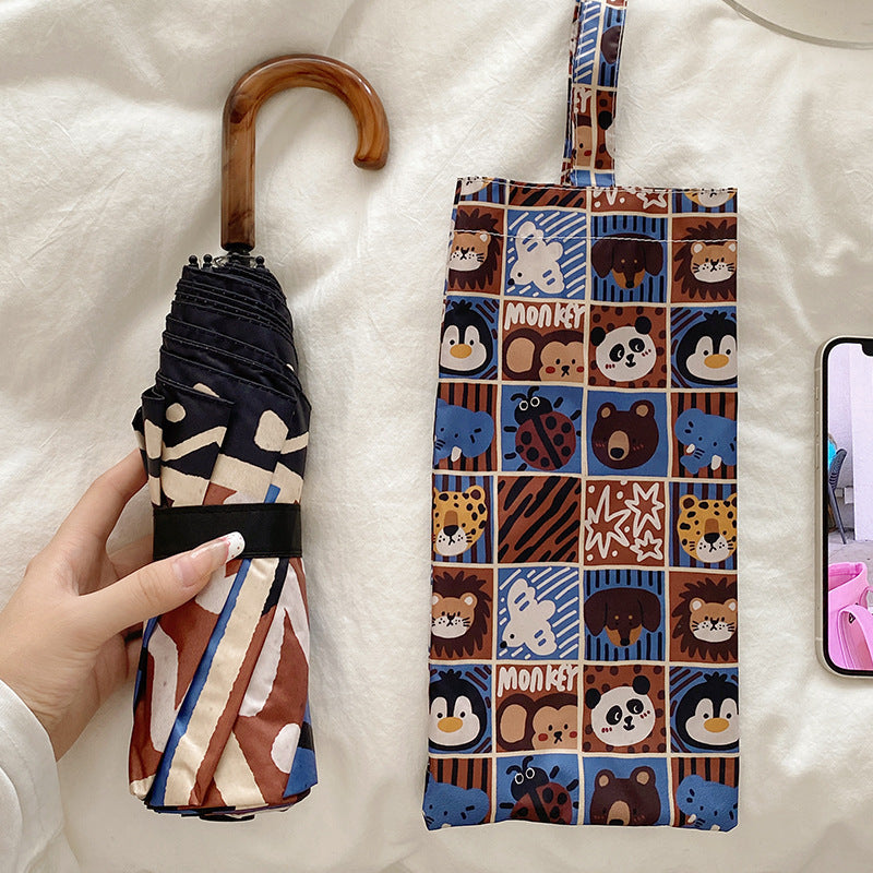 Women's Automatic Umbrella with Creative Pattern Kalsten
