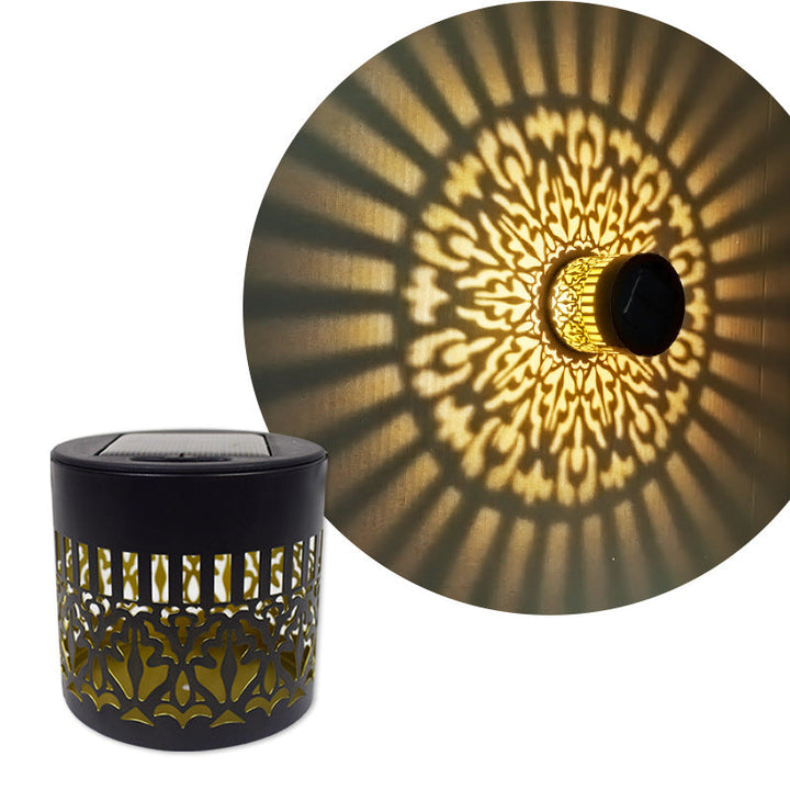 Decorative Solar Wall Lantern With Moroccan Cutout Projection Metal Outdoor Sconce Pair Kalsten