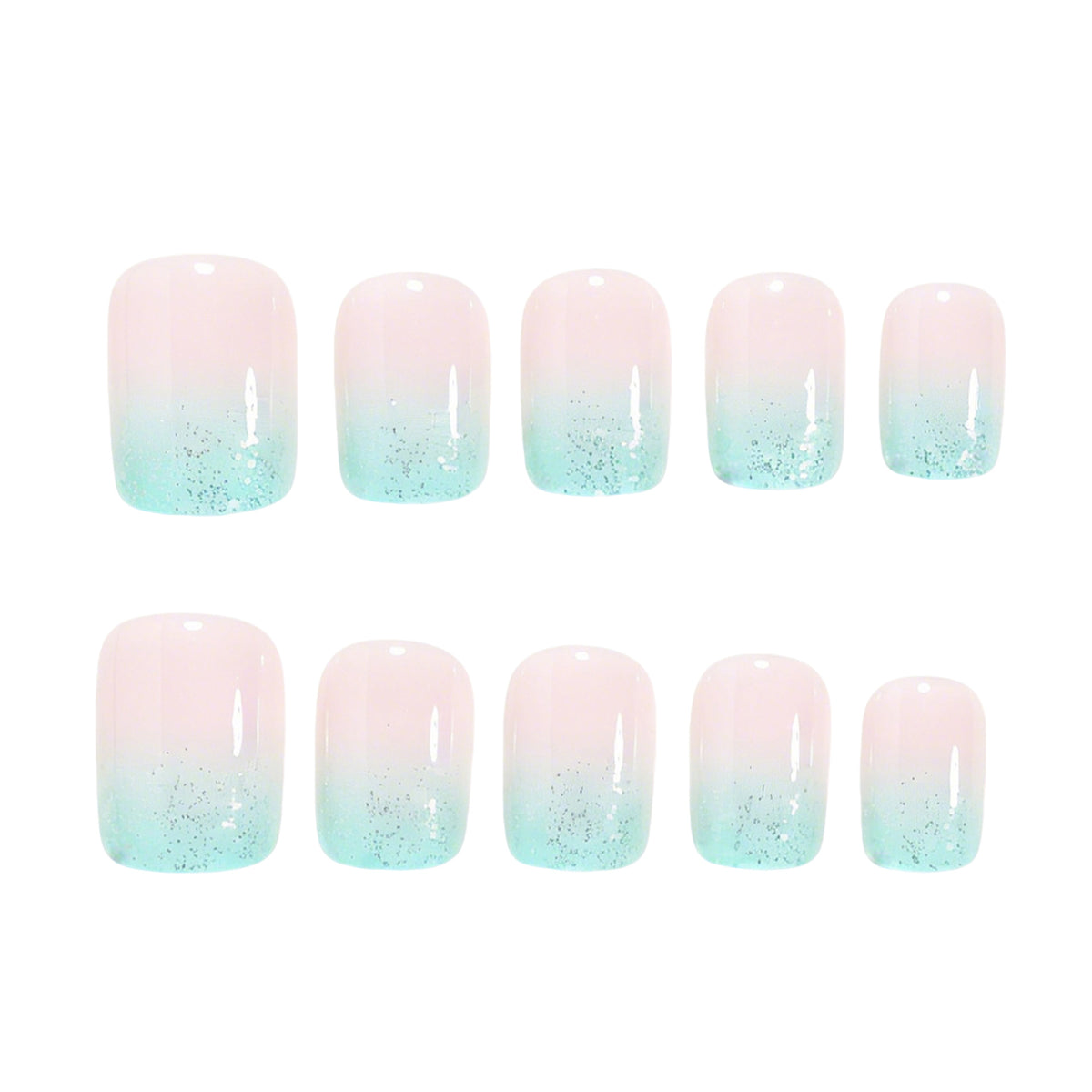 Artificial nails with glitter gradient effect Acalora