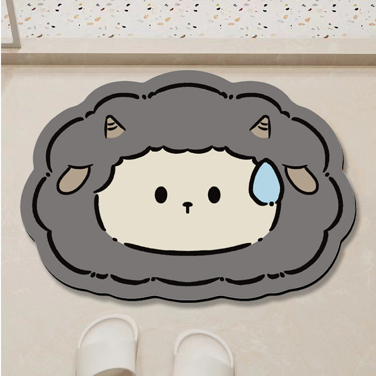 Cartoon Sheep Bath Mat Kalsten