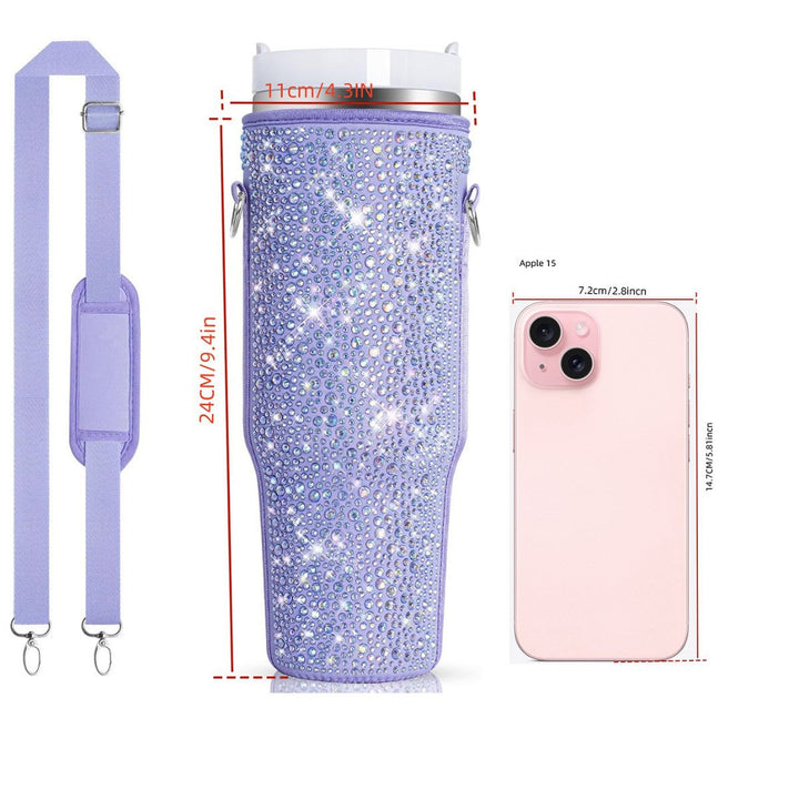 Ladies drinking bottle cover with sparkling rhinestones Kalsten
