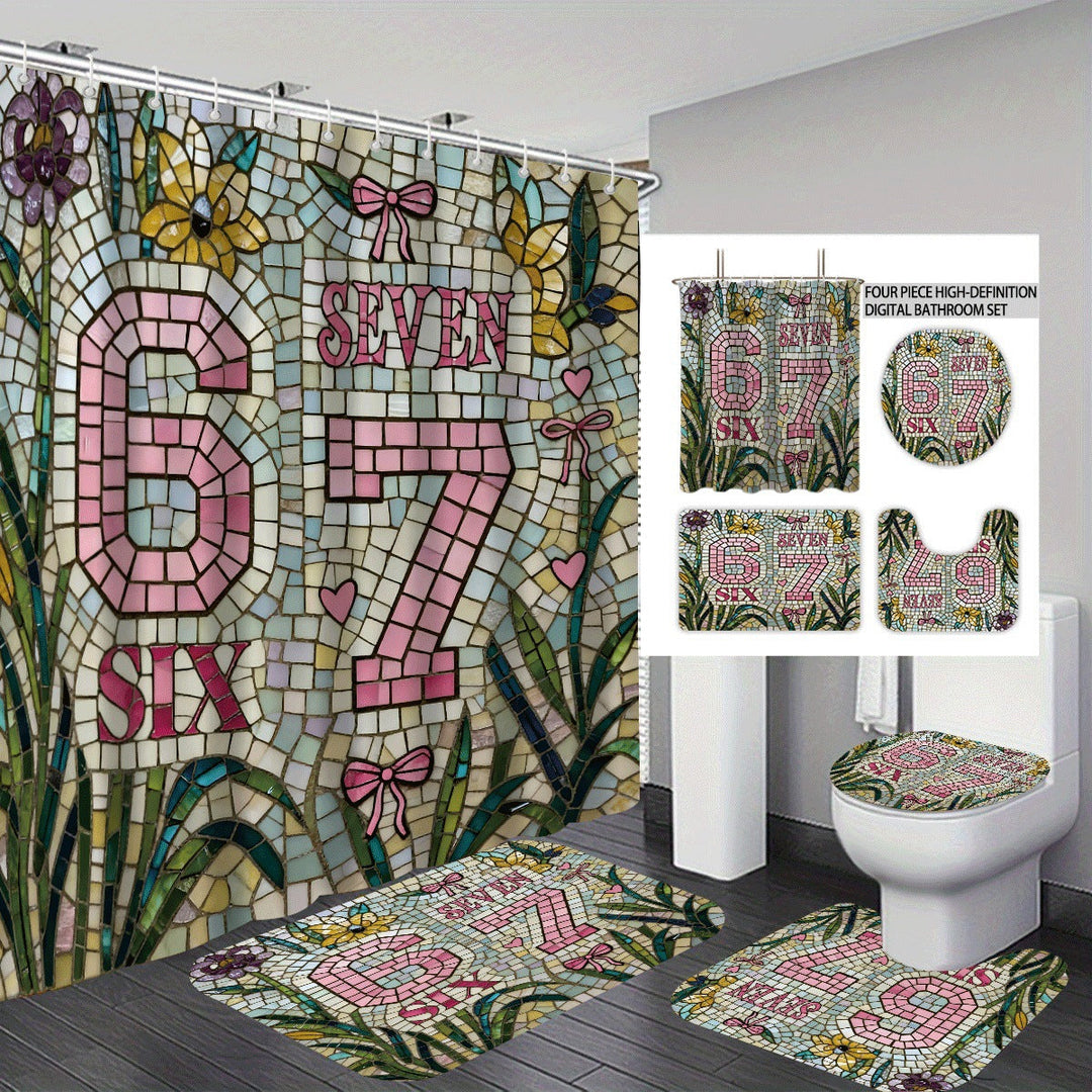 Colorful Dessert-Themed Bathroom Set Kalsten