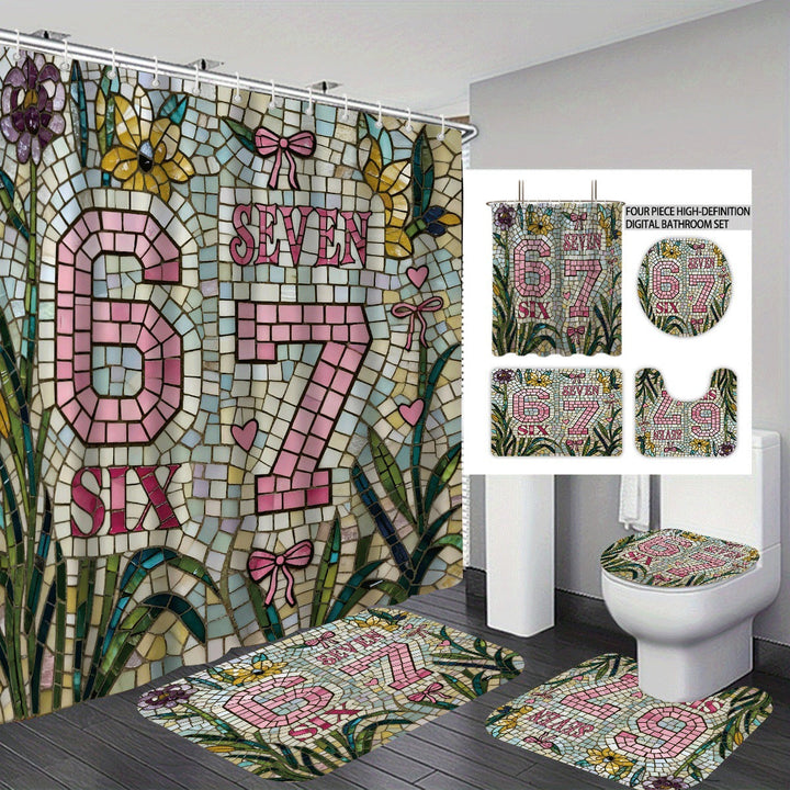 Colorful Dessert-Themed Bathroom Set Kalsten