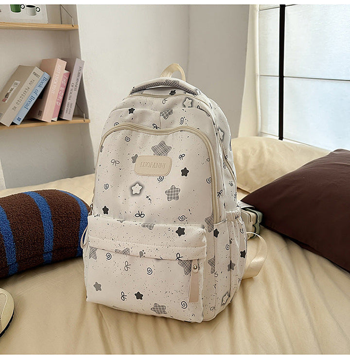 Cute Floral Pattern School Backpack