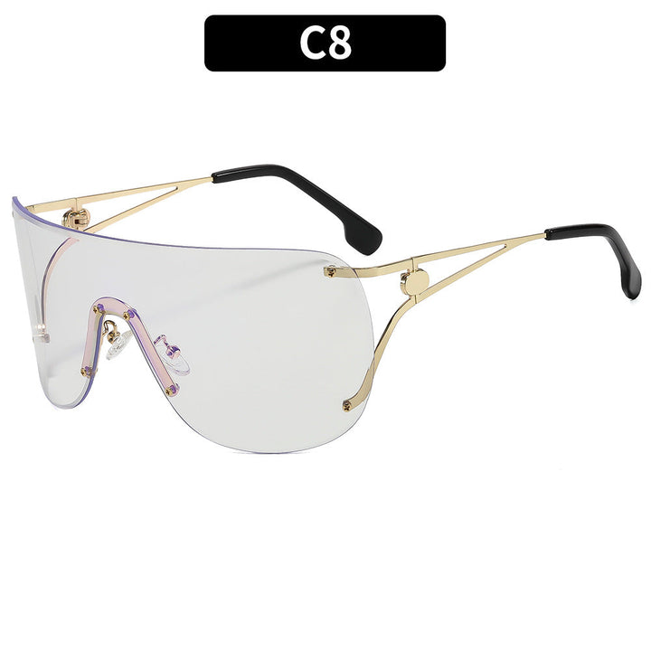Women's visor-style sunglasses with elegant metal frame Kalsten