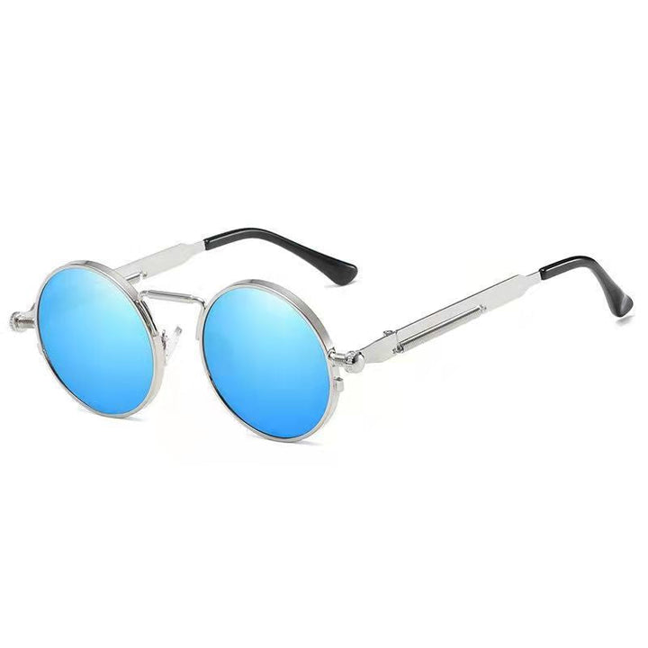 Ladies Round Metal Sunglasses with Mirrored Lenses Kalsten