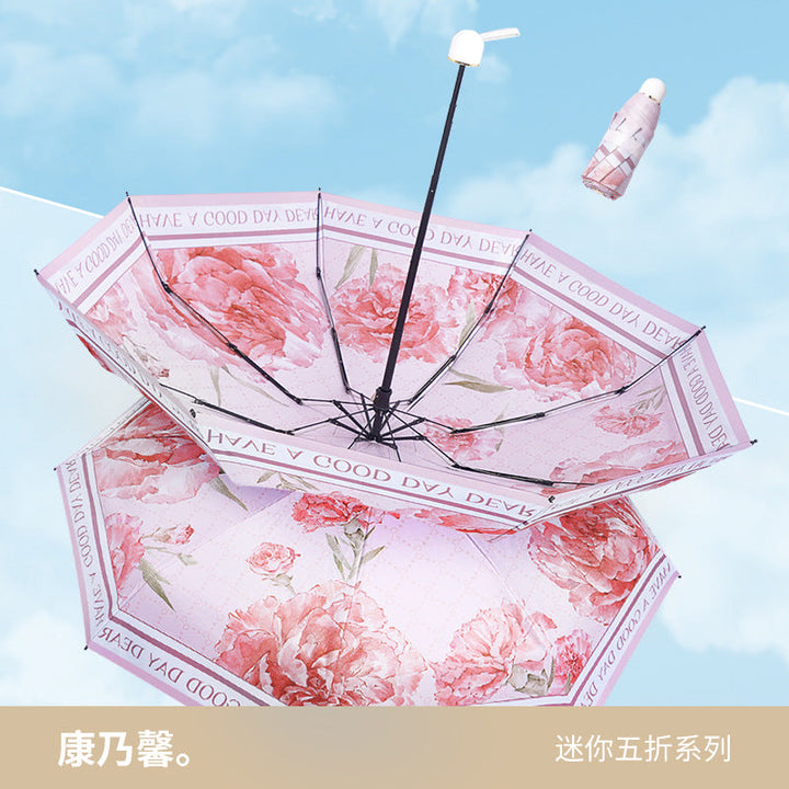 Ladies Foldable Umbrella with Reversed Design Kalsten