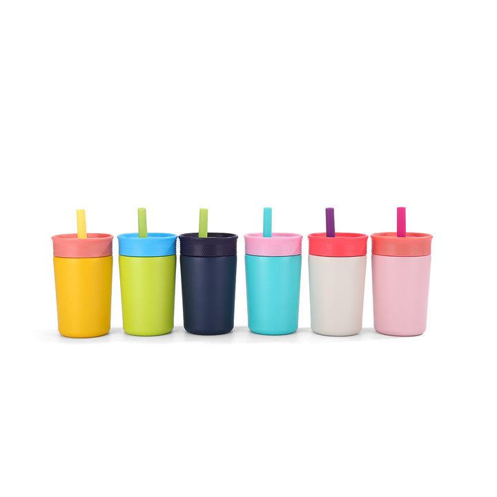 Ladies Insulated Drinking Bottle with Silicone Lid and Straw Kalsten