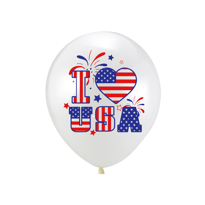 Unisex nan patriotic latex party balloon with USA flag motif and premium print Kalsten