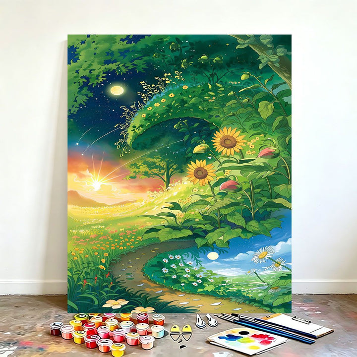 DIY Scenic Nature Paint by Numbers Art Kit Kalsten