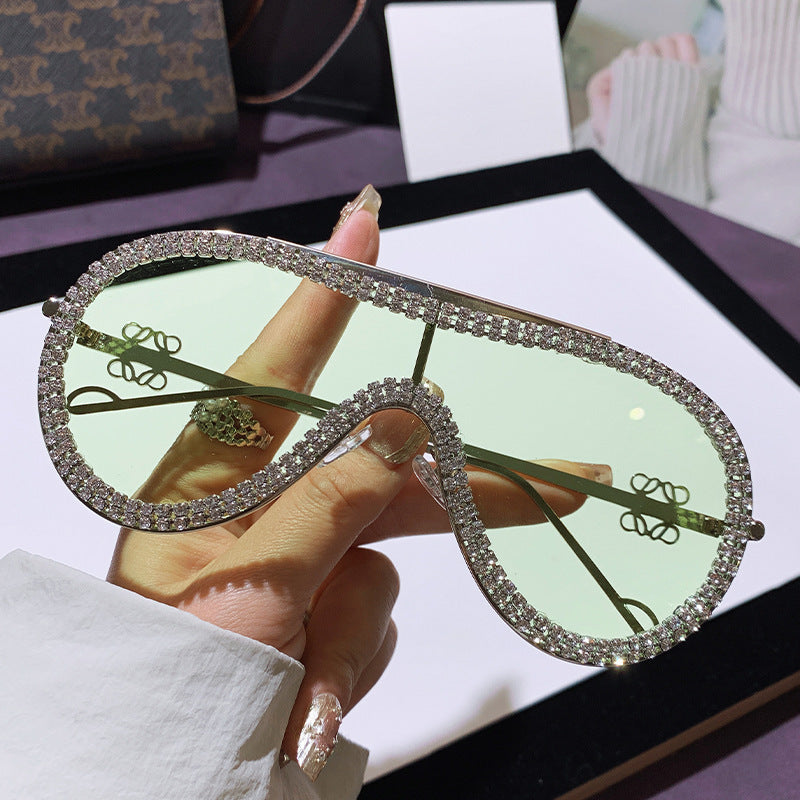 Women's Glamorous Sunglasses with Rhinestone-Embellished Frame Kalsten