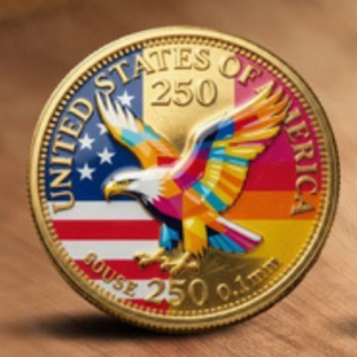 Unisex nan Semiquincentennial commemorative challenge coin medallion Kalsten