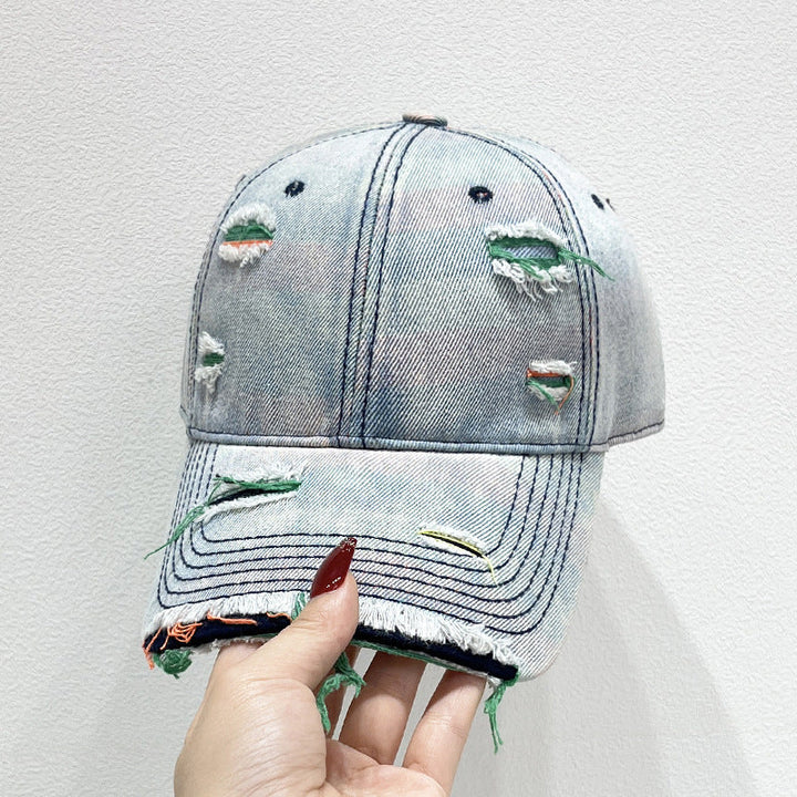 Women's Distressed Denim Baseball Cap Kalsten   1784084142