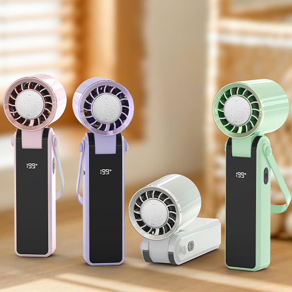 Unisex Portable Hand Fan with powerful battery display Kalsten