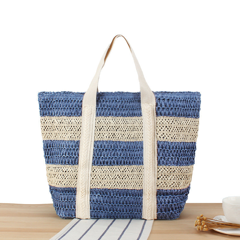Braided beach bag with sturdy carrying handles Kalsten