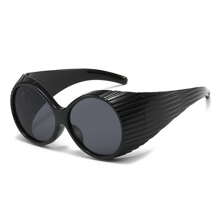 Women Oversized Cat-Eye Sunglasses with Stylish, Textured Frame Kalsten