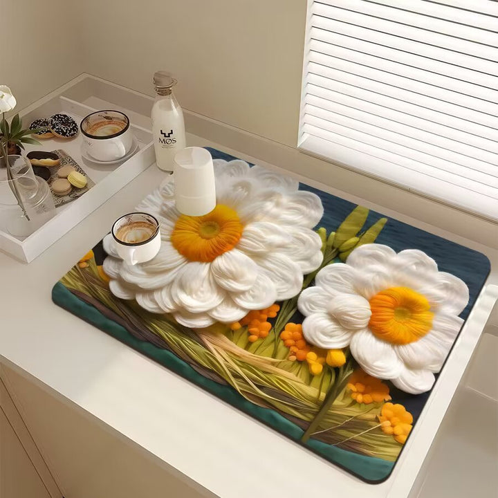 Floral-Themed Kitchen Mat Kalsten