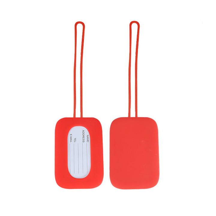 silicone luggage tag with ID window and elastic strap Kalsten
