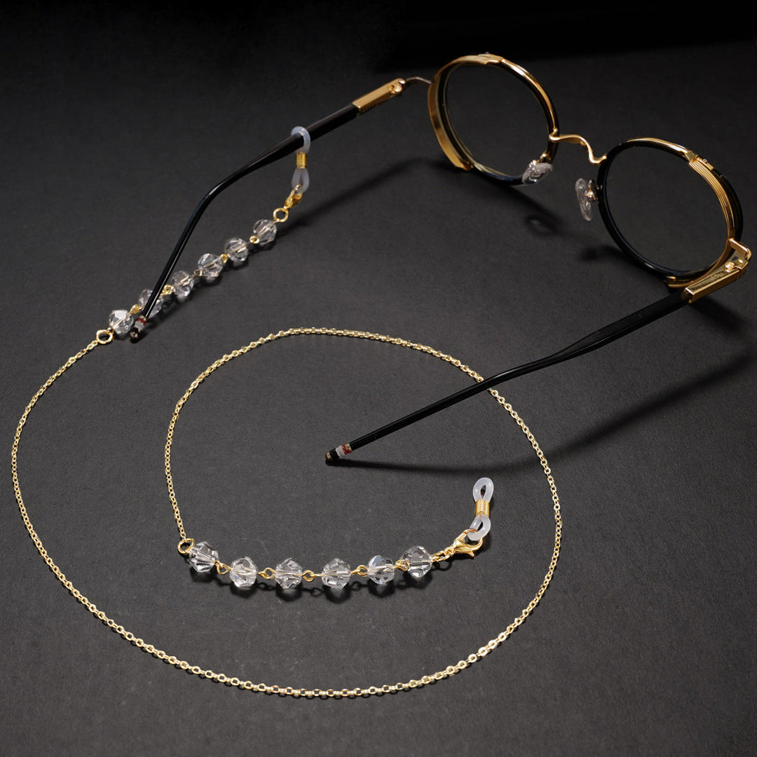 Elegant Crystal-Studded Eyewear Chain Kalsten