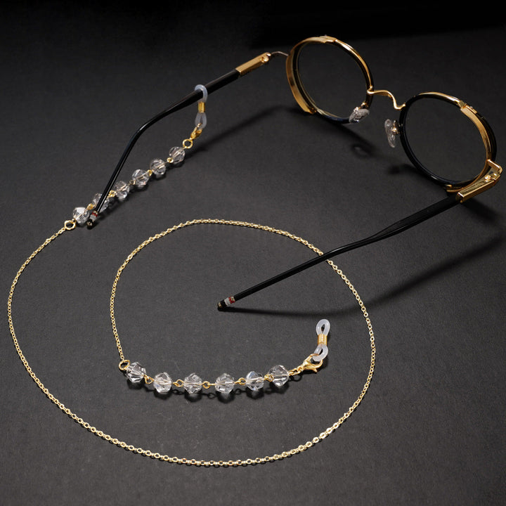 Elegant Crystal-Studded Eyewear Chain Kalsten
