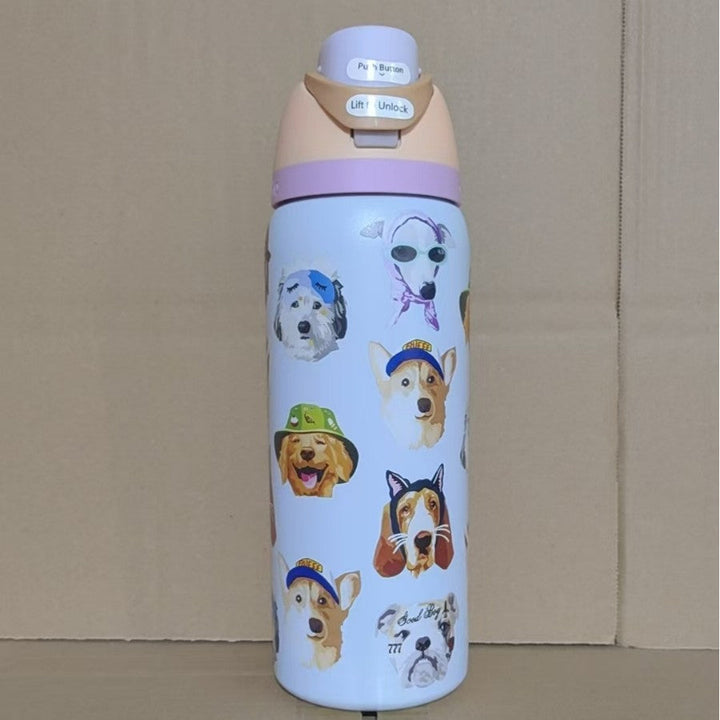 Insulated Stainless Steel Vacuum Water Bottle With One-Touch Flip Lid And Leakproof Safety Lock