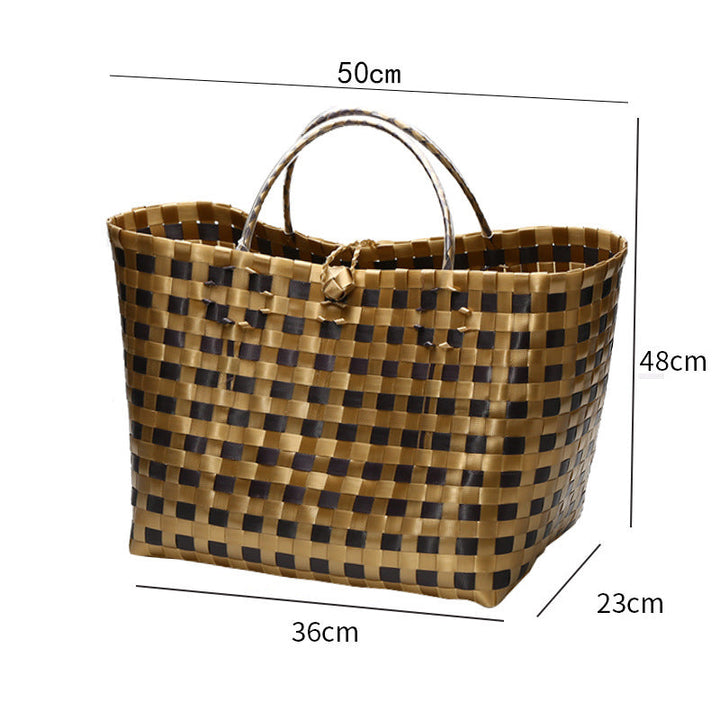 Large Capacity Woven Shopping Tote Kalsten