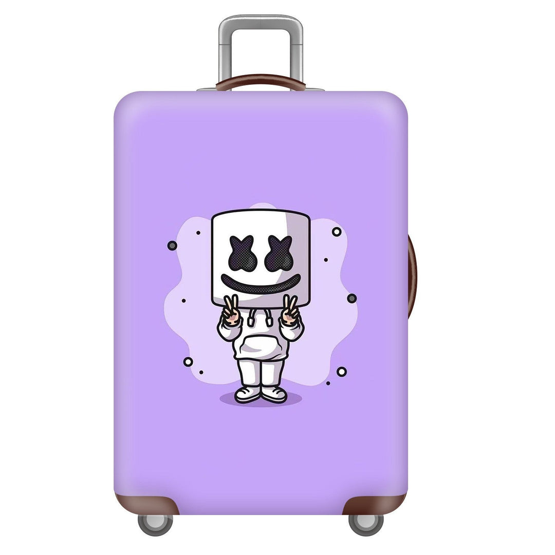 Unisex nan robust Hart shell trolley with lion portrait motif print, shock-resistant ABS polycarbonate shell, multi-wheeled chassis and TSA security lock Kalsten