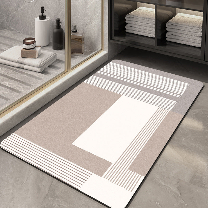 Abstract Geometric Design Bath Mat Acalora