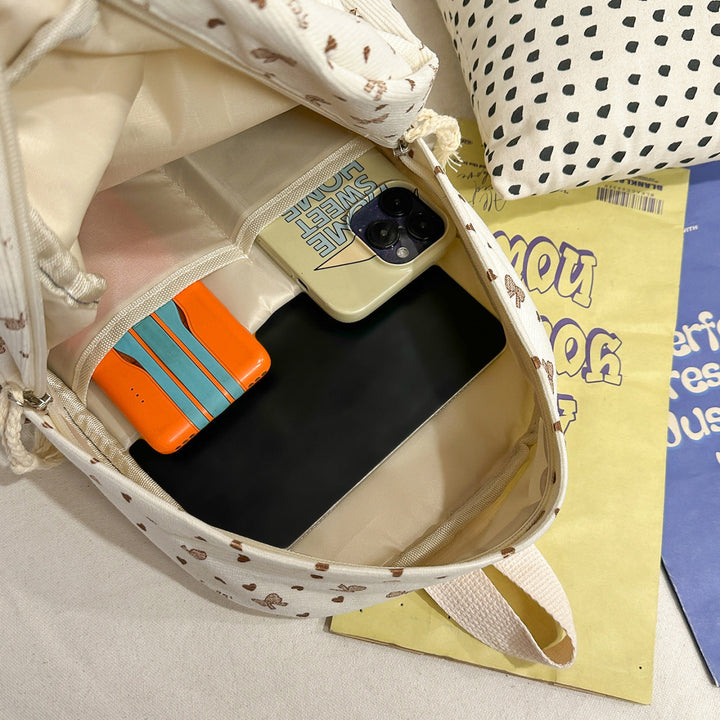 Backpack Made of High-Quality Cord with Playful Applications Kalsten