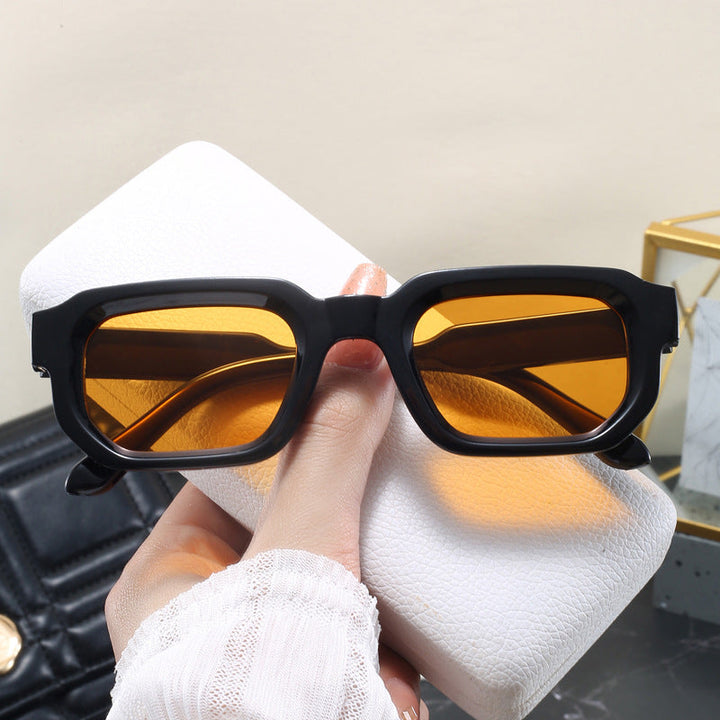 Women's fashionable square sunglasses with clear frame Kalsten