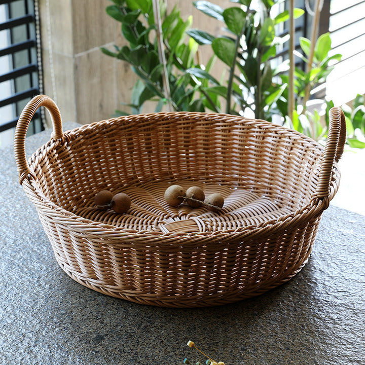 Large Handwoven Wicker Serving Basket Kalsten