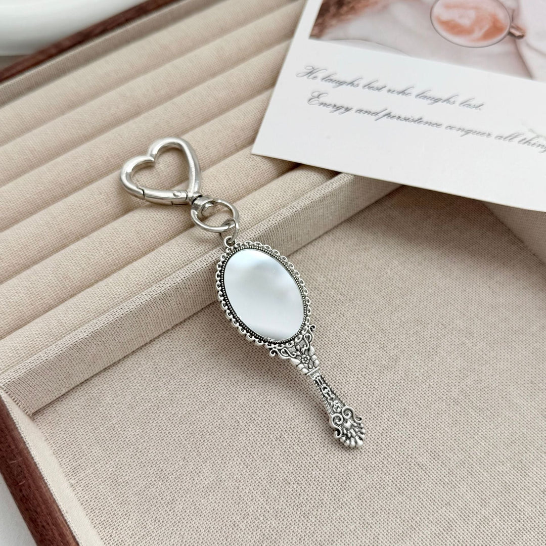Vintage-Style Compact Mirror Keychain Kalsten
