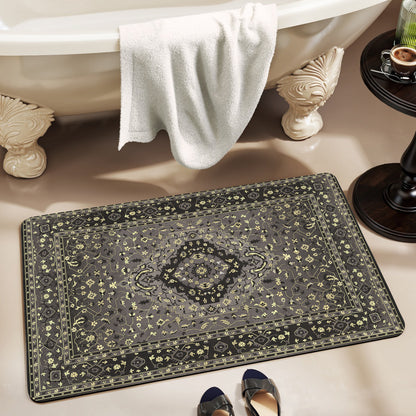 Luxurious Floral Pattern Bath Mat Acalora