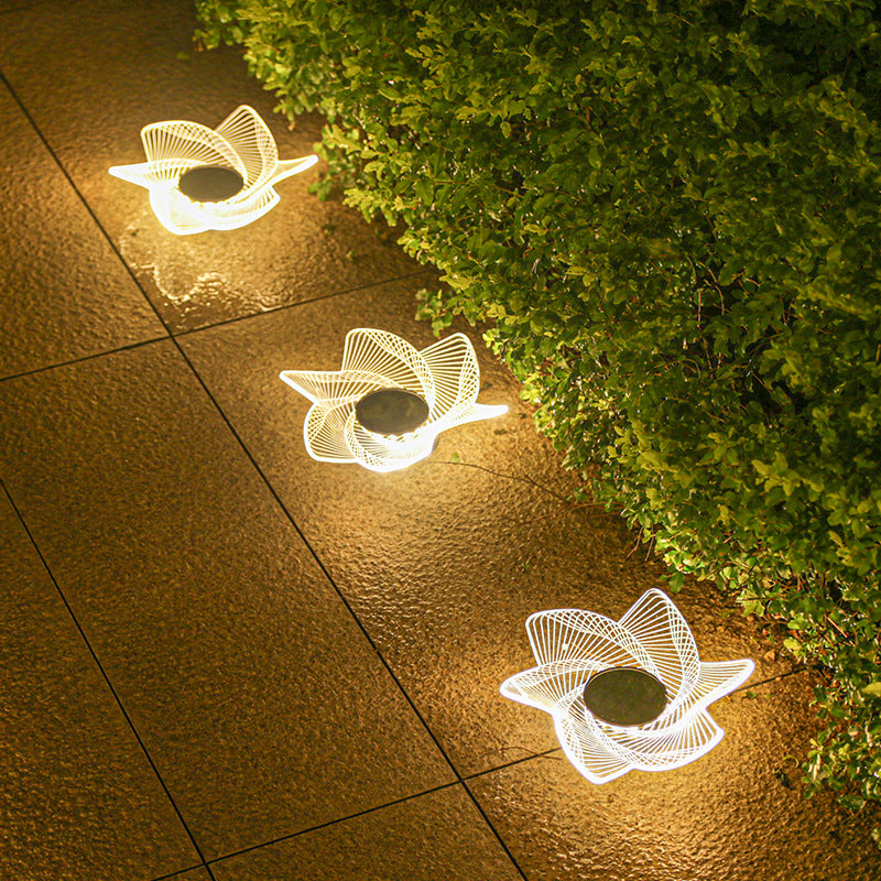 Decorative Solar Acrylic Petal Garden Stake LED Pathway Light Kalsten