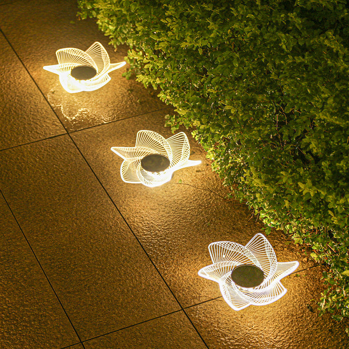 Decorative Solar Acrylic Petal Garden Stake LED Pathway Light Kalsten