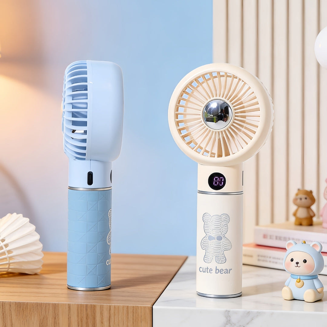 Women's Portable Mini Fan with Digital Display Kalsten