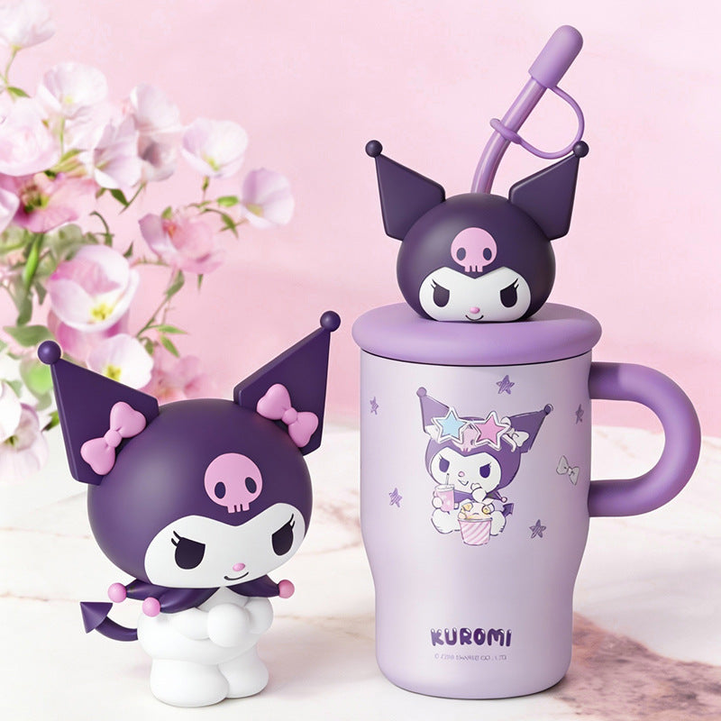 Ladies drinking cup with creative lid and straw Kalsten