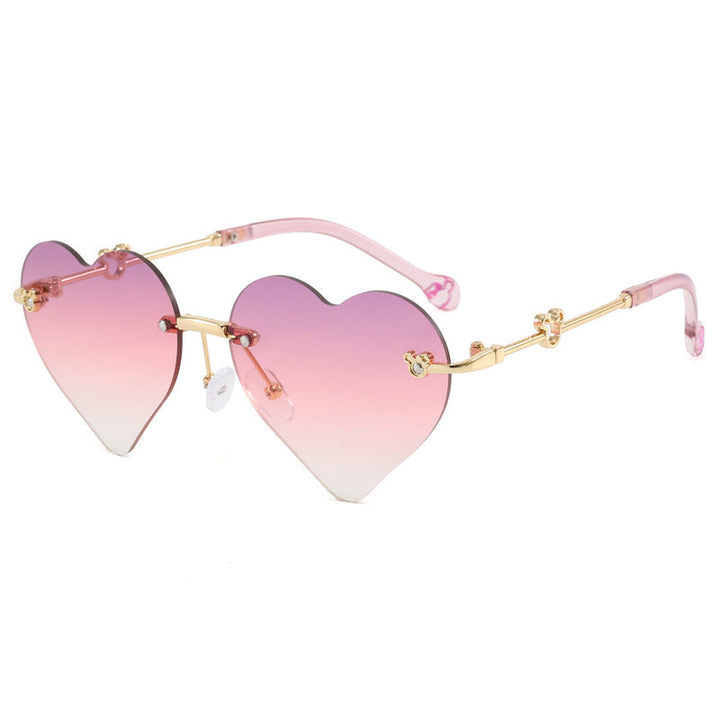 Women's Heart-Shaped Sunglasses with Mirrored Lenses Kalsten