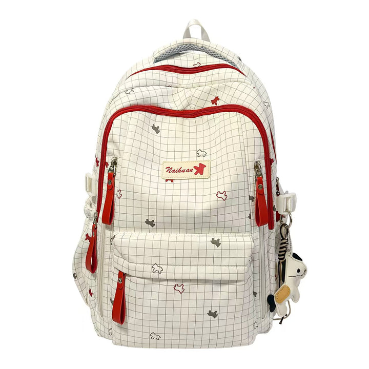 Stylish Grid Patterned Backpack Kalsten