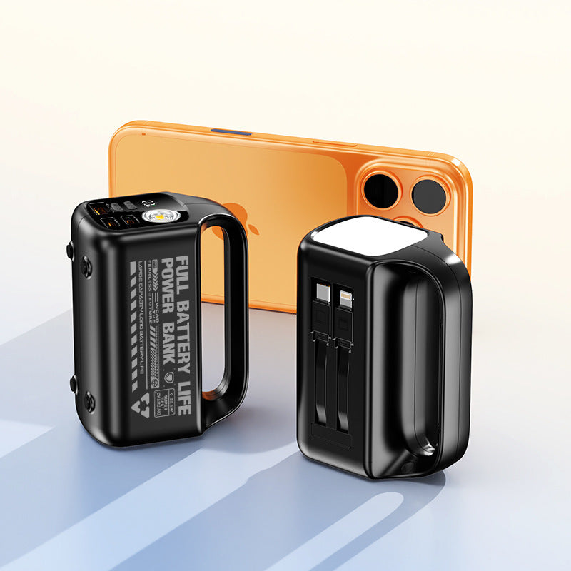 Portable power bank with integrated cable and ergonomic design Kalsten