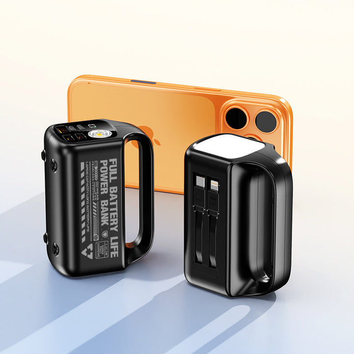 Portable power bank with integrated cable and ergonomic design Kalsten
