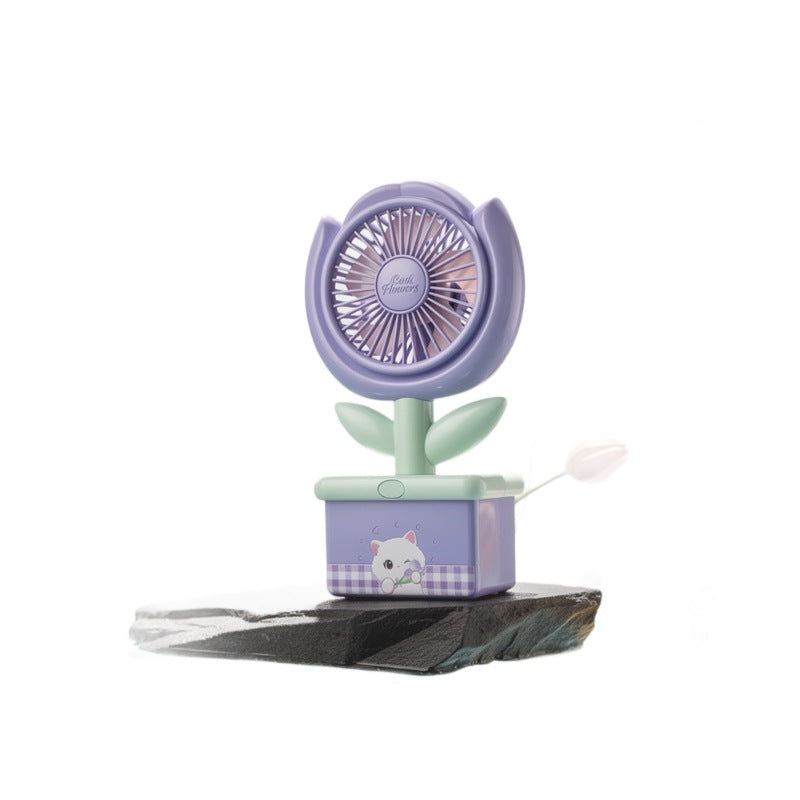 Flower-Themed Portable Mini Fan Kalsten