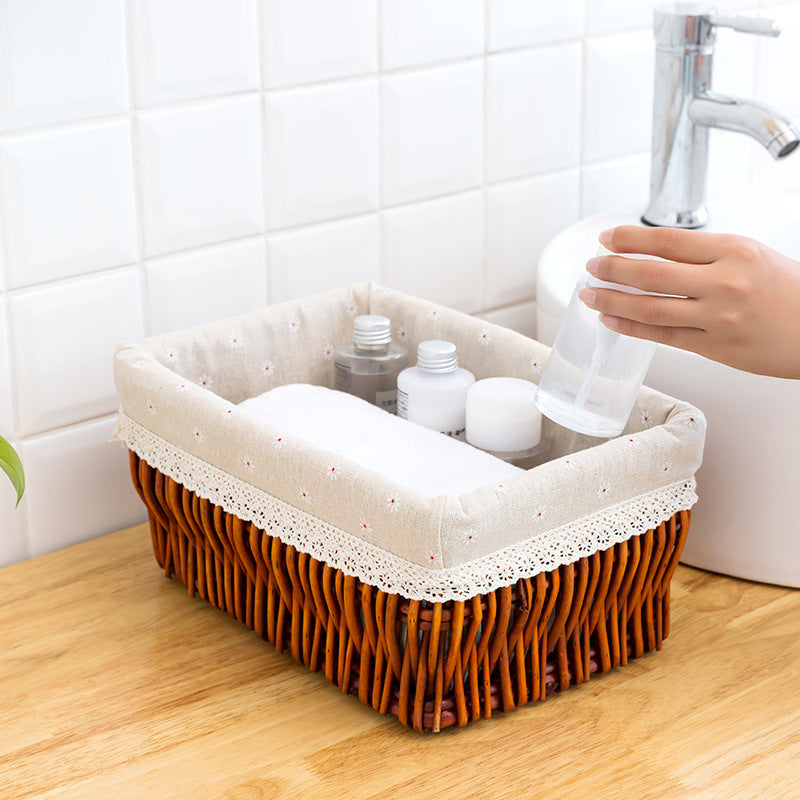Women’s storage basket with decorative fabric lining Kalsten