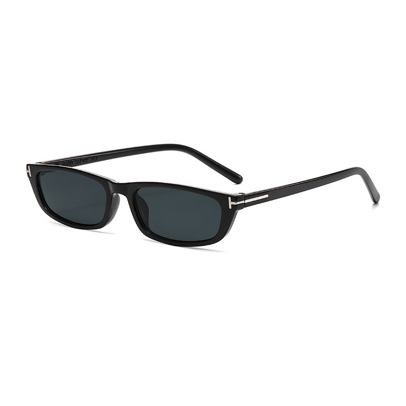 Women's fashionable sunglasses with narrow frame and brown lenses Kalsten