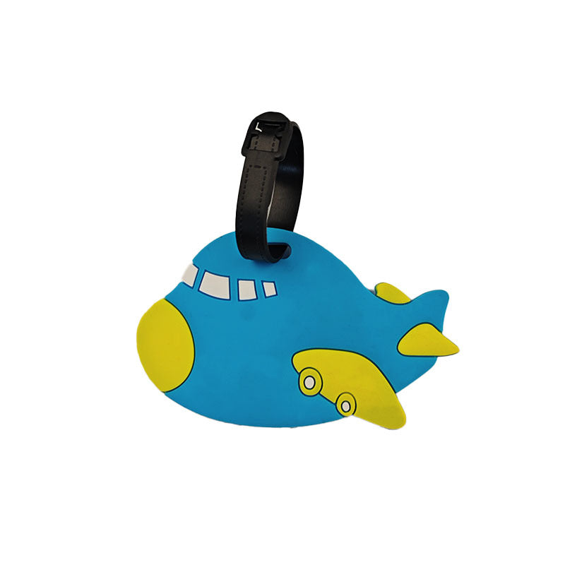 playful silicone airplane luggage tag with adjustable buckle strap Kalsten